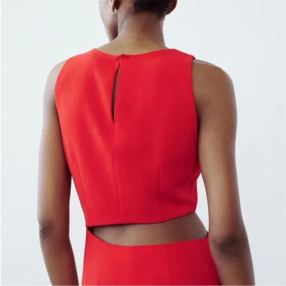 Zara Cut Out Ring Midi Dress - Picture 8 of 11